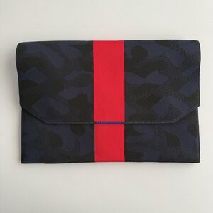 Rothy's EUC The Portfolio Midnight Camo  Navy Red 14" Laptop Bag Clutch Purse